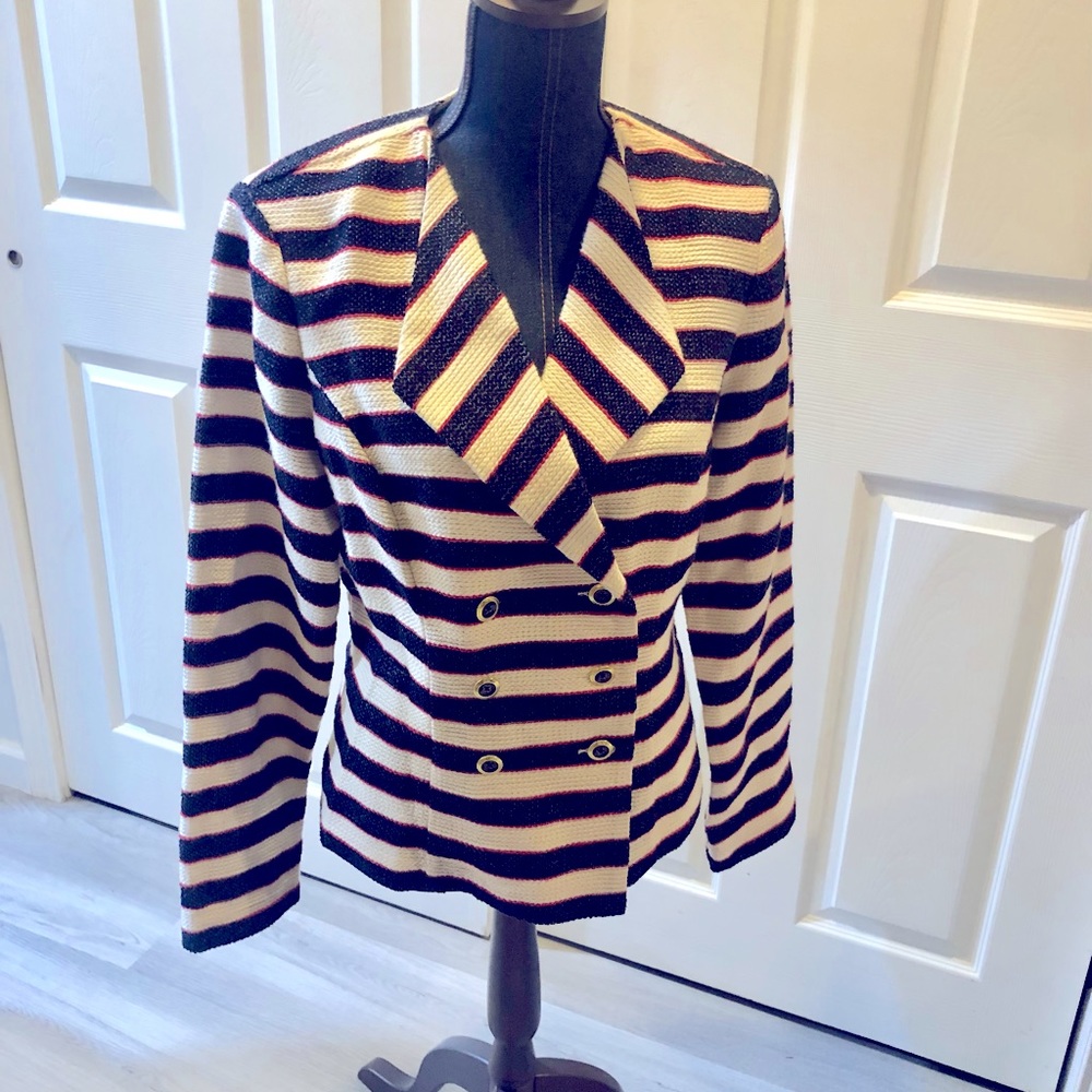 Cabi Cruise Jacket Nautical Striped Size 10. Brand New with Original Tags.